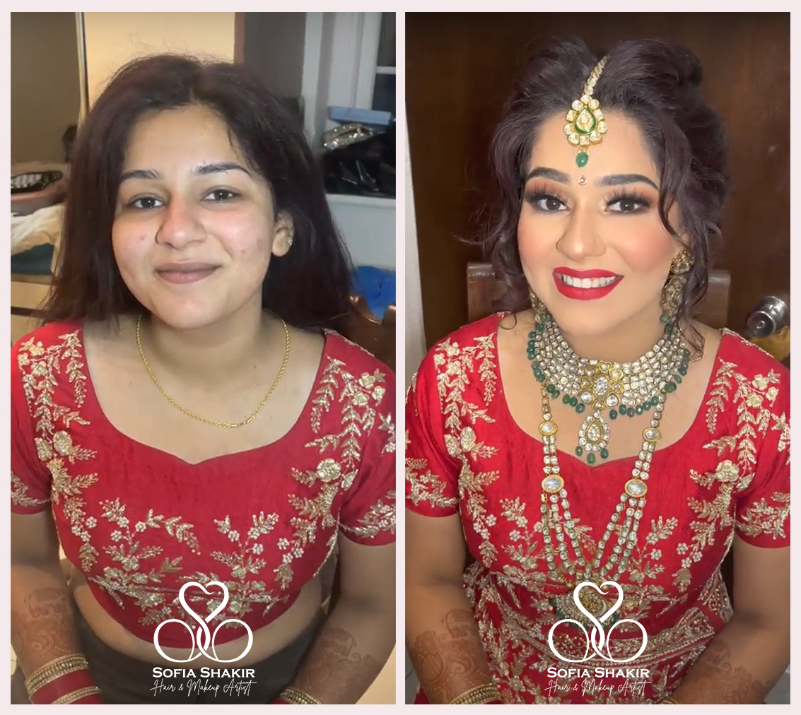 Bridal Makeup Transformation β Bridal Hair & Makeup Artist: Sofia Shakir